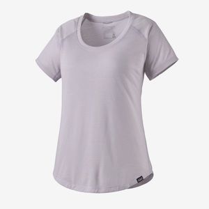 Patagonia Lavender Purple Short Sleeve Shirt Capilene Cool Trail Performance — L